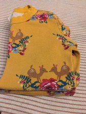 Rare print Hanna Andersson Long John Deer Floral Pajamas size 130 sz. 8