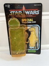 STAR WARS AMANAMAN POTF CARDBACK W/ ATTCH BUBBLE KENNER VINTAGE 1984 ROTJ JABBA