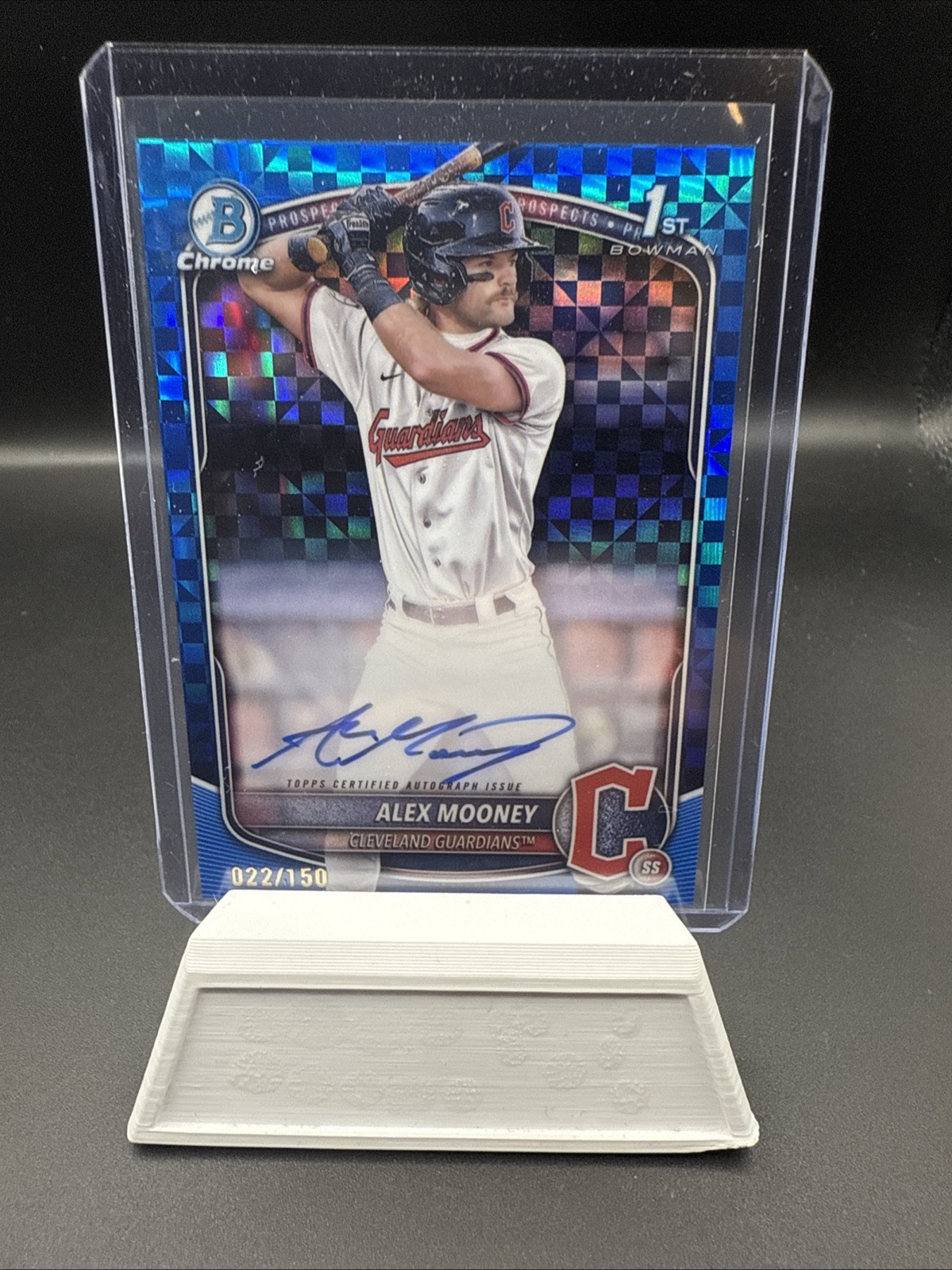 2025 Bowman Alex Mooney #CPA-AM 1st Chrome Blue Xfractor Auto 108/150 Guardians