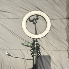 Vivitar LED Ring Light Black Adjustable Brightness Tripod Stand USB-Powered