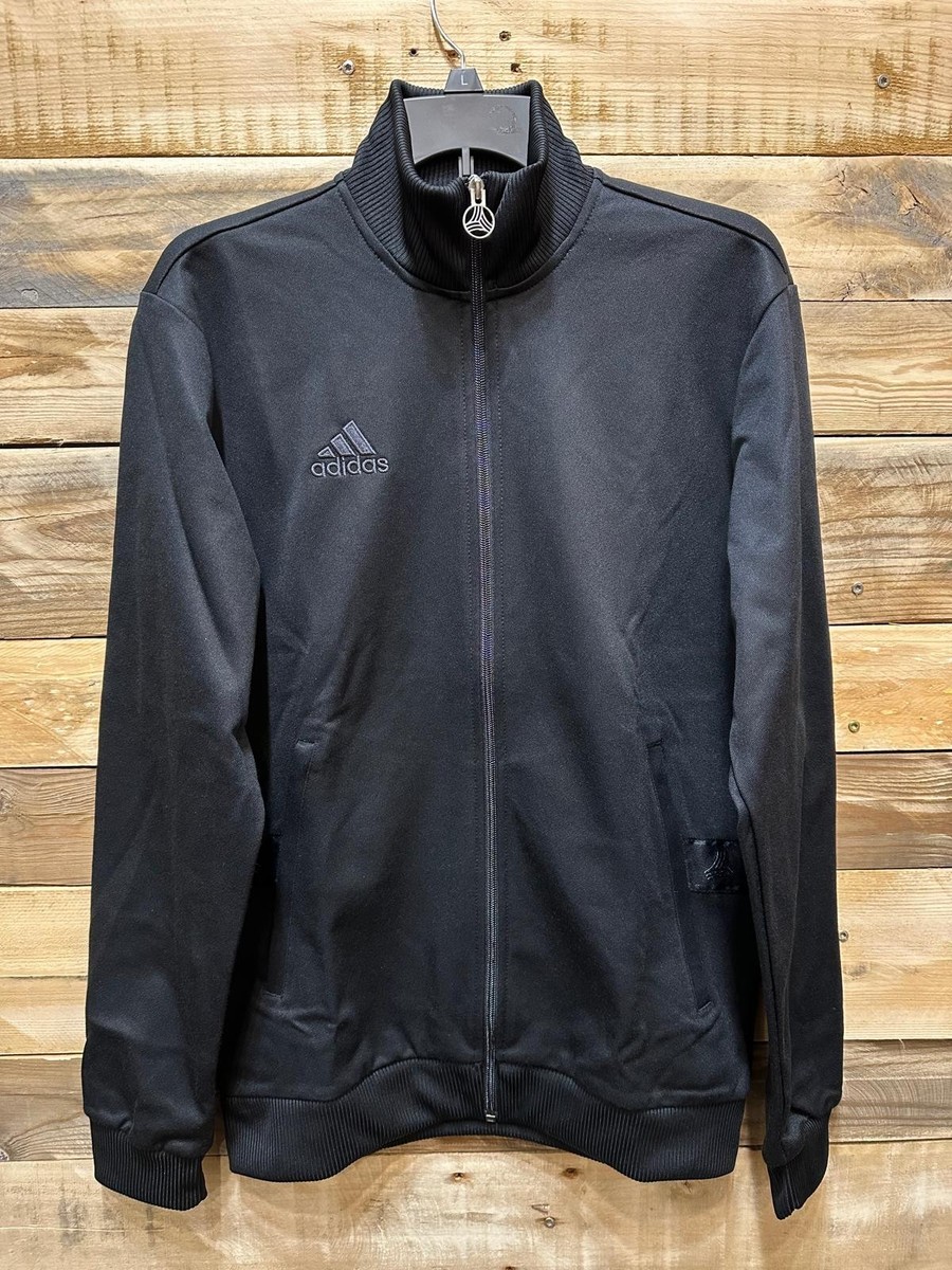 adidas Men's Tan Heavy Club Track Jacket DY5826 - M, Black, Q1