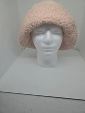 Steve Madden Beige Bucket Hat Faux Fur Lining One Size