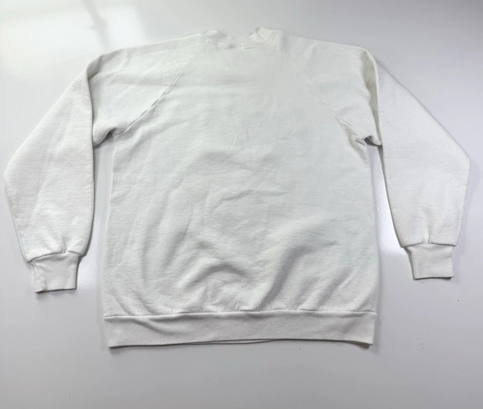 Sudadera De Colección Años 80 UNC Tarheels Blanca Logo JERZEES EE. UU. Para Hombres L RETRO *Manchas Foto 2 de 4