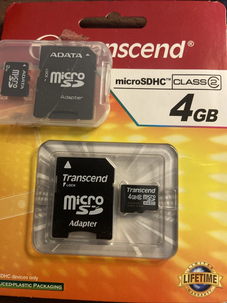 Transcend 4GB MicroSDHC Camera Memory Card for sale | eBay