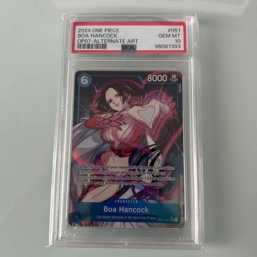 2024 Boa Hancock OP07-051 Alternate Art  One Piece English, PSA 10 Gem MT