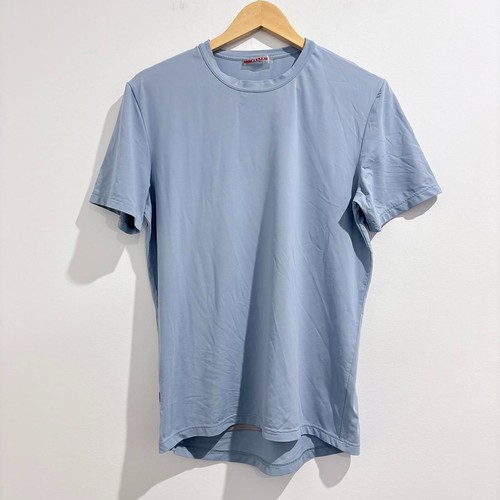 Vintage Prada Sport 2000s Technical Powder Blue Activewear T-Shirt Womens Size L