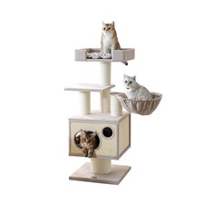 Maine Coon Cat Tree for Indoor Cats Large Adult,Modern Cat Tower for Extra La...