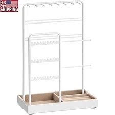 Jewelry Organizer Stand Necklaces Bracelets Earrings Rings Tangle Free Display