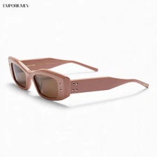 Valentino Garavani V-Quattro Nude-Pink (VLS 109) Rectangular Sunglasses (0412)