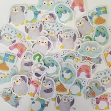 40PCS Cute Penguin Colorful Animal Winter Stickers Planner Scrapbooking Diary