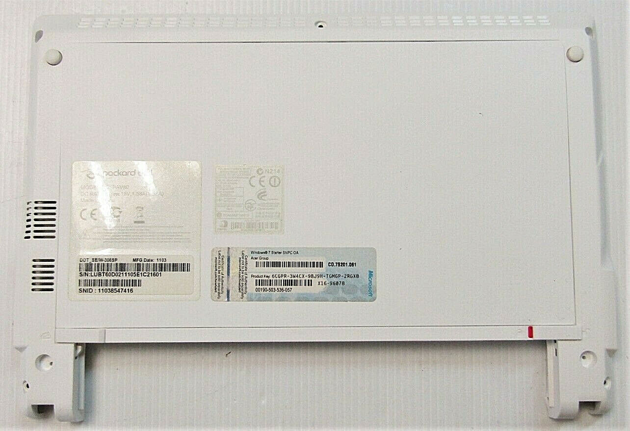 CARCASA Base Inferior /Low Cover Packard Bell DOT SE W-306SP AP0FC000510