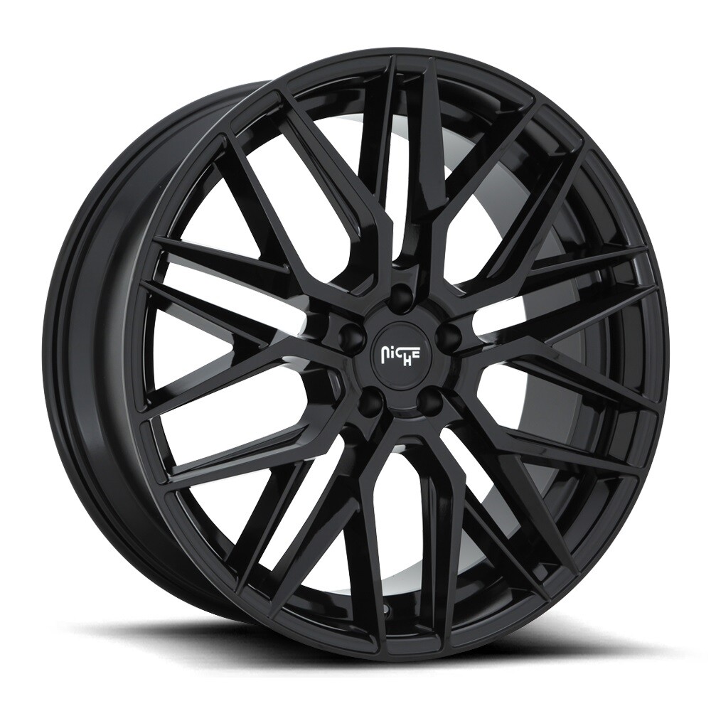 22x9 +35 Niche M224 Gamma 5x5.0 Gloss Black Wheels (Set of 4)