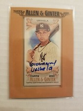 2021 Topps Allen & Ginter Framed Autograph Gio Urshela #FMA-GU New York Yankees