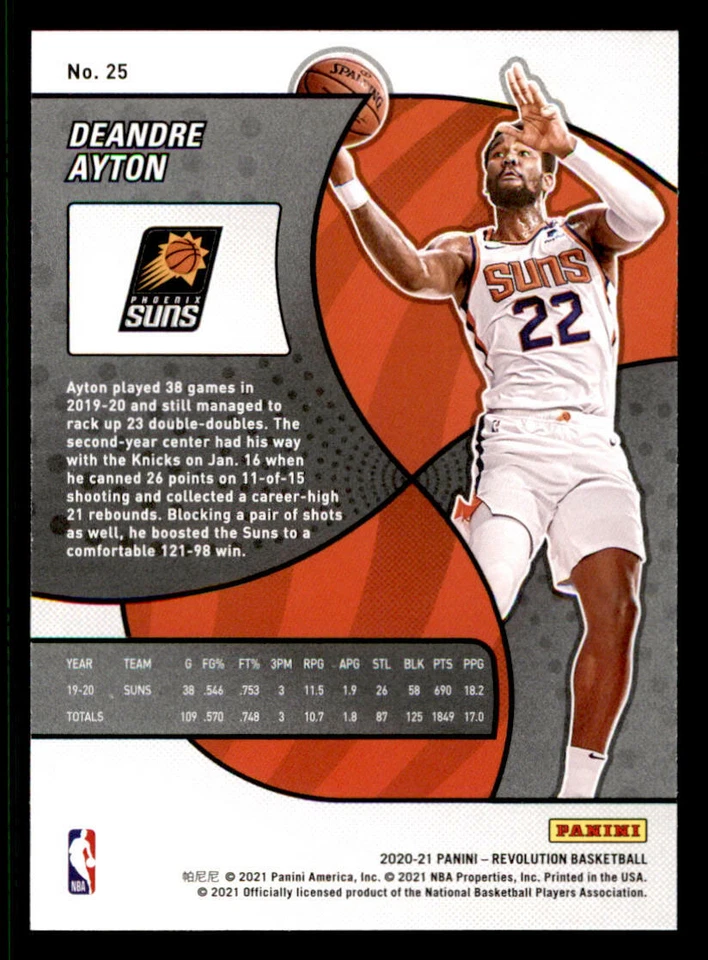 2020-21 Panini Revolution #25 Deandre Ayton (ref 236847) - Image 2 of 2