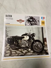 Ratier 600 C6S Radio 1960 Collectible Motorcycle Card Atlas