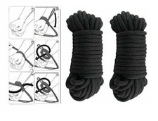 2PK Soft Cotton Rope Bondage Toy Restraint Japanese Shibari Adult Sex Play 32FT
