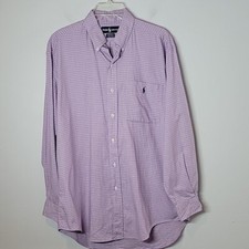 POLO Ralph Lauren Purple button down dress shirt Men's 15 1/2 34/35 15.5 Large