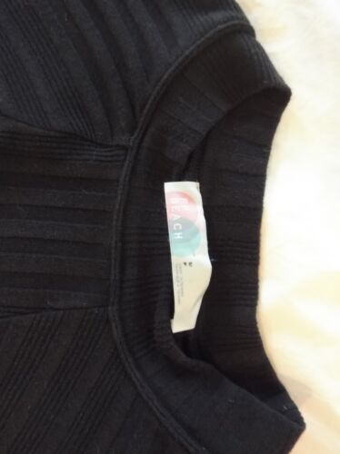 Free People Beach Gr. klein schwarz Rüsche Abdeckung Kleid Glockenärmel Goth Lolita - Bild 4 von 6