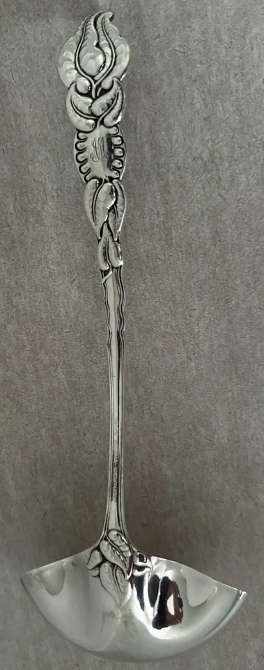 TIFFANY AILANTHUS PAT. STERLING SILVER 11” OYSTER SOUP LADLE SCALLOP SHELL BOWL - Image 3 of 4