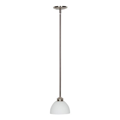 Luminance Sunset One Mini Pendant Ceiling Light-Dimmable-Bright Satin Nickel F10