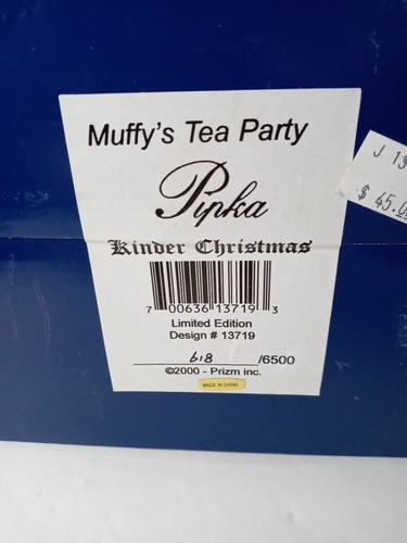 Pipka Kinder Christmas Muffy's Tea Party Figurine #618/6500 Original Box - Picture 17 of 17