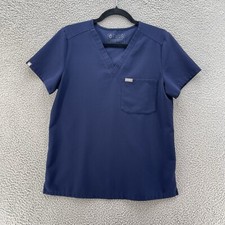Figs Catarina Scrub Top Women Small Blue Technical Collection Nurse Workwear