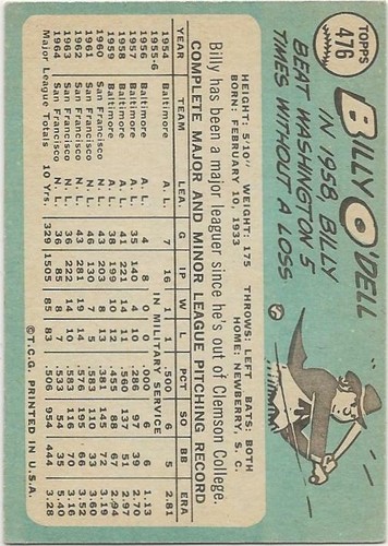 1965 Topps Baseball Singles - Pick Your Card -- 371 to 598 -- High Numbers - Picture 203 of 499