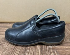 Dansko Sport Clogs 42 Womens Black Leather Slip On Shoes Nursing Professional