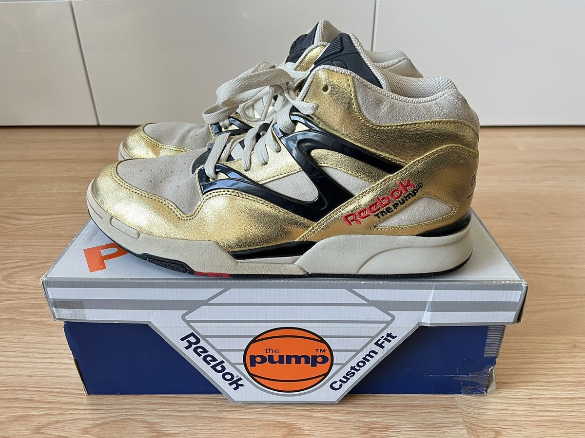 Reebok The Pump Limited Edition Metallic Gold Black Mens 11 Sneakers Shoes RARE LIVE! Reebok Pump Omni Lite Metallic Gold 2006 Release  main image 4