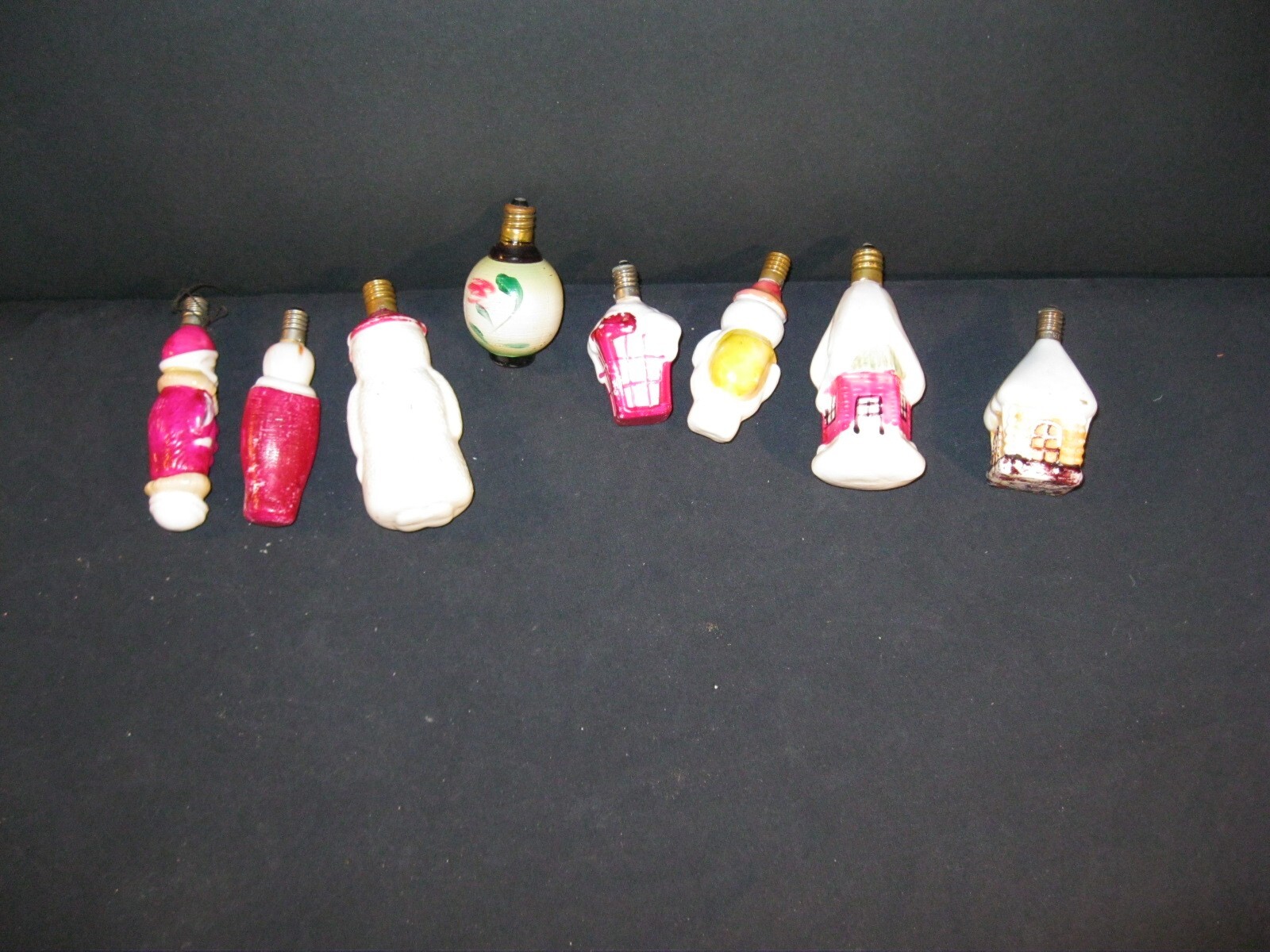 Vintage milk glass figural Christmas light bulbs eBay