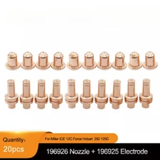 196925 Electrodes 196926 Nozzles Tips for Miller ICE12C Air Force 250 125C Pkg20