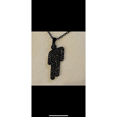 Billie Eilish　ネックレス Billie Eilish Official Blohsh Black Rhinestone Necklace Auth