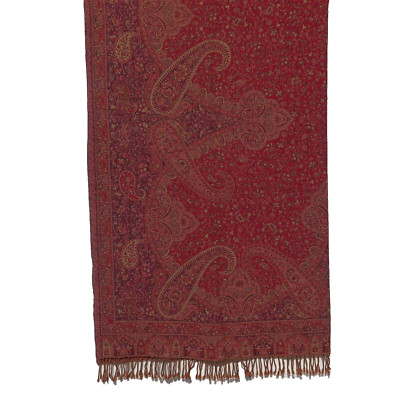 Yak/Sheep Boiled Wool Blend|Banket/Throw|Handcrafted|India|Dark Red & Amber