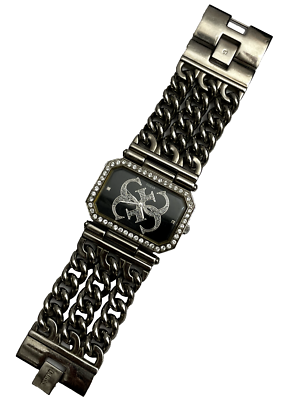 Vintage Guess Watch Black/ Silver Chain G11644L Women’s Japan Movt Wristwatch Guess Watch Silver G11644L Women Japan Movt Wristwatch | eBay main image 2