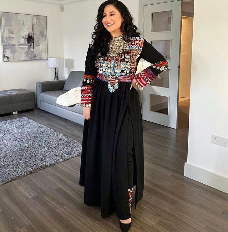 Vestido afgano bordado para niña - Vestido estilo afgano - Vestido afgano para niña