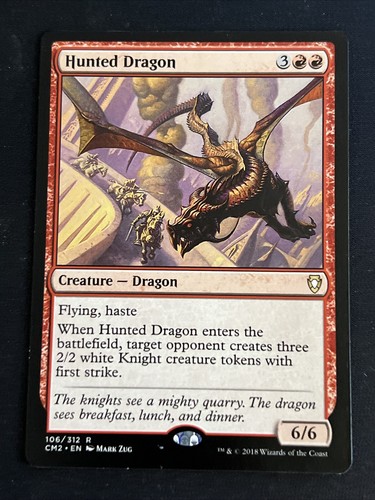1x Hunted Dragon (106) Commander Anthology Volume II LP MTG Magic the Gathering