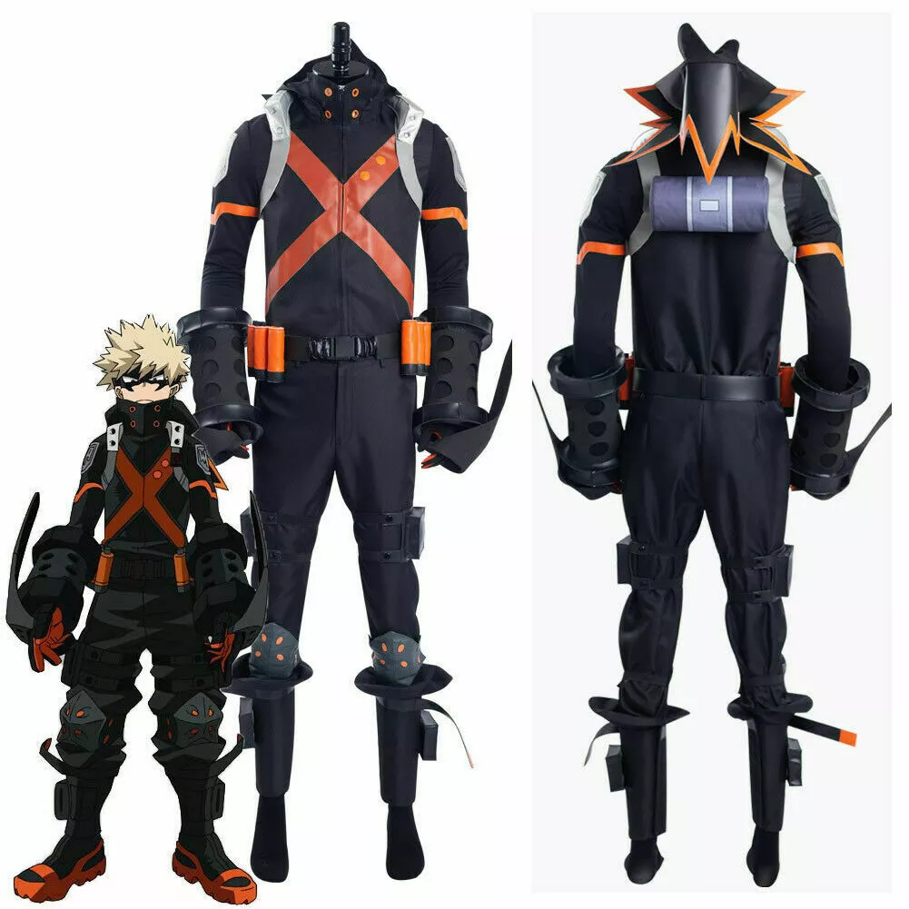 Boku no Hero Academia o Filme 3: Missão dos Heróis do Mundo Katsuki Bakugou  Traje Cosplay Halloween Carnaval Suit - AliExpress