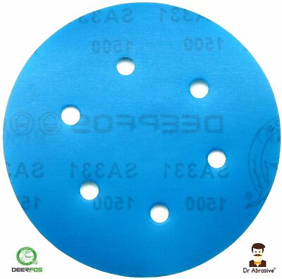 150 mm Nass und Trocken Schleifscheiben Schleifpapier 6'' Pad Klett DEERFOS 40-2000