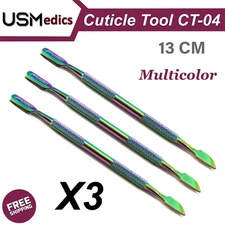 Manicure Tools Nail Cuticle Pusher Remover Nail Cleaner CT-04 Multicolor 3 PCS