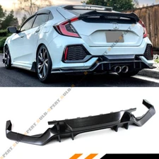 FOR 2017-21 HONDA CIVIC FK7 5D HATCHBACK SPORT TYPE-R STYLE REAR BUMPER DIFFUSER