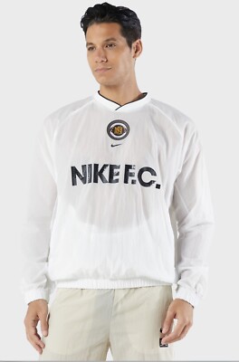 Nike FC Repel Long Sleeve Pullover Summit White Loose Fit Size XXL
