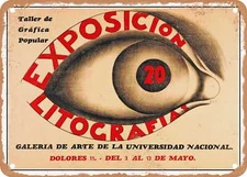 METAL SIGN - 1939 Popular Graphics Workshop lithograph exhibition Vintage Ad