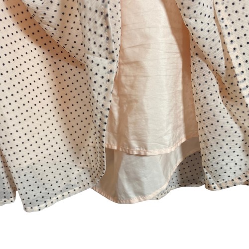 Forever 21 Womens Sz M Blush Shirt Dress Pin Up Retro Button Up Lined Polka Dot - Picture 7 of 9