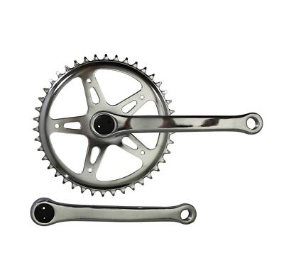 P2R Pedalier route fixie 3.30 alu argent-noir 165mm plateau 46d diam. 130mm | 78.78 € - Culture Vélo
