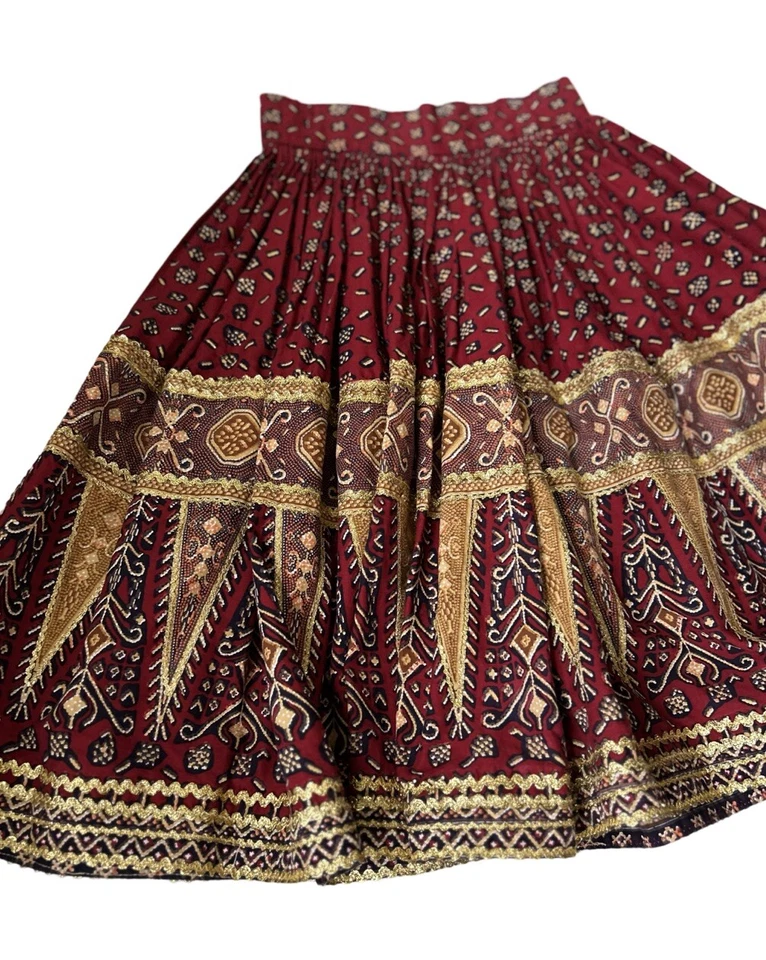 Vintage Girls Lehenga Choli Indian Ethnic Party Wear Lengha Chunri Frill Skirt - Image 2 of 4