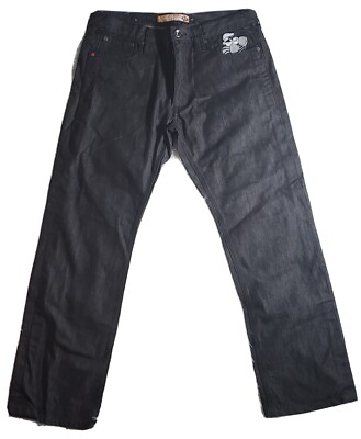 INDIGO RED DENIM CO Mens 38x31 Black Jeans BANDITS VS