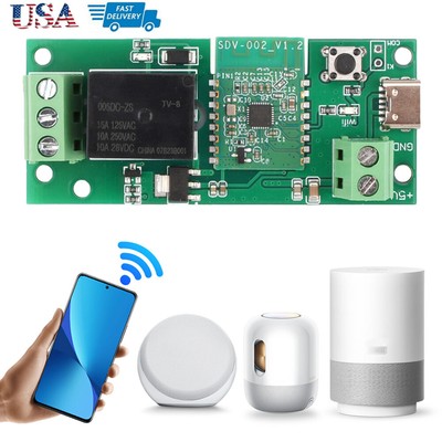 5V/7-32V Self-lock WiFi Wireless Bluetooth Smart Relay Switch Module APP Control