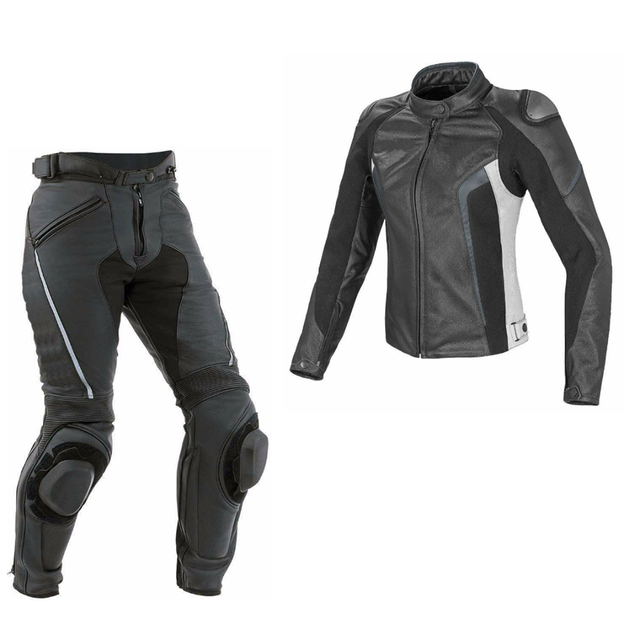 Women/Ladies Motorcycle Leather Racing Suit Motorbike Riding Suit