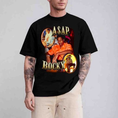 ASAP Rocky Rapper Hip Hop T-Shirt Graphic Tee Streetwear Unisex