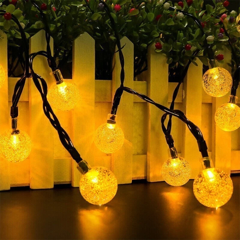 Solar 50 LED String Light Garden Path Courtyard Decorative Lights Outdoors